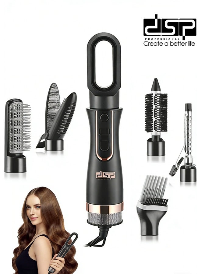 DSP 7 in 1 Hair Styler & Hair Dryer Brush Set,Hair Streightening Brushes,Hot Air Curler,28000 RPM High-Speed Blow Dryer with Negative Ions, 3 Wind Speed and Temperature,Multi Hair Styler for Fast Drying, Curling, Volumizing,Straightening,50172 - Image 1